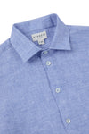 Boys Porto Linen Shirt Ocean Blue