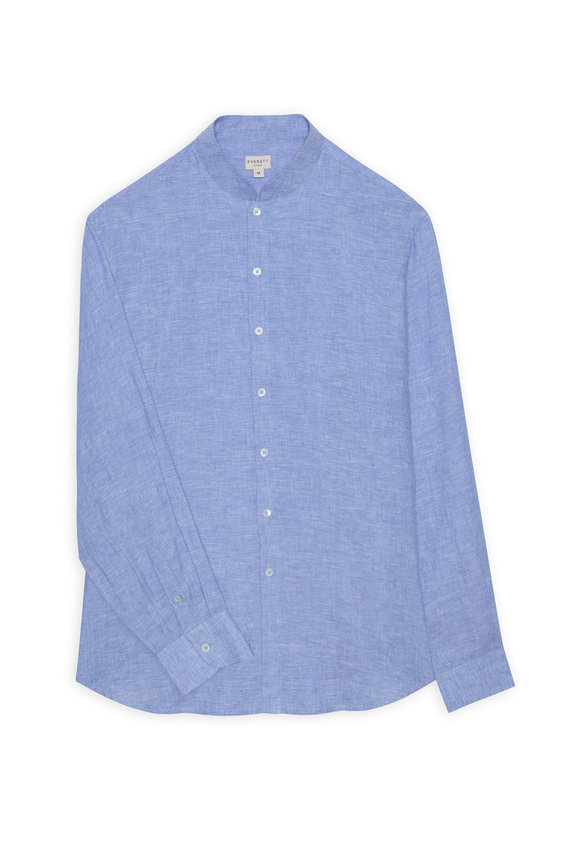 Salina Linen Shirt Ocean Blue