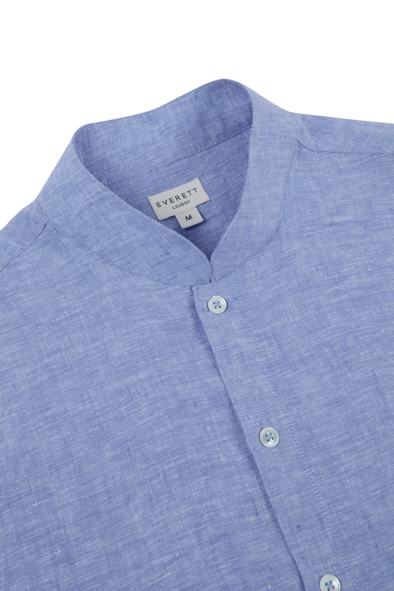 Salina Linen Shirt Ocean Blue