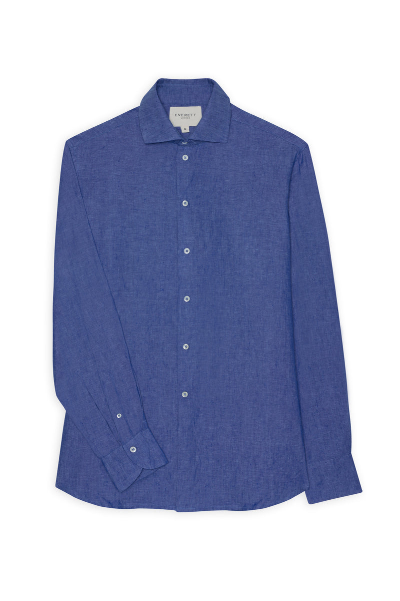Porto Linen Shirt Azure Blue