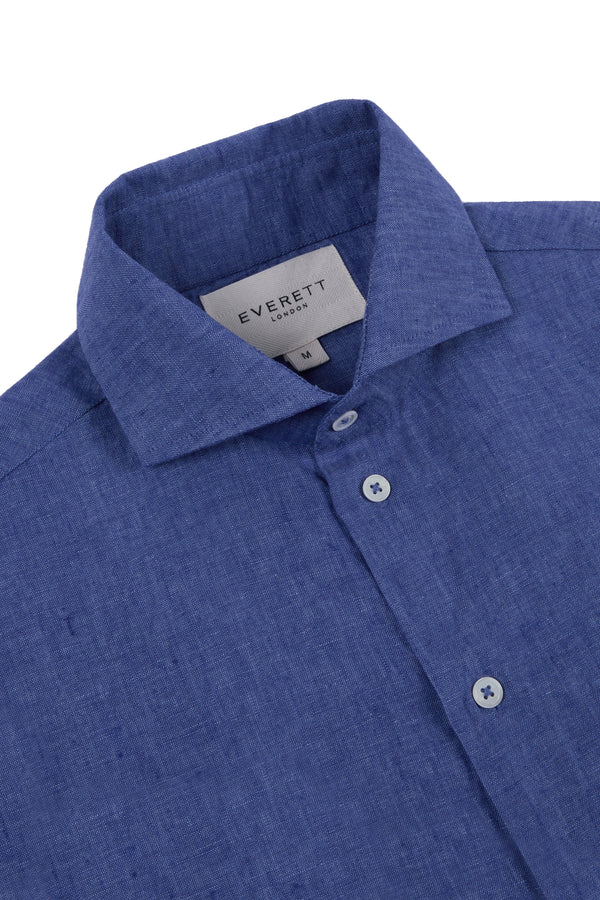 Porto Linen Shirt Azure Blue