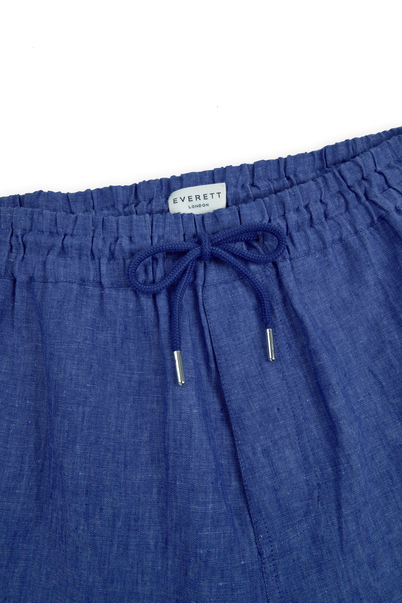 Jondal Linen Shorts Azure Blue