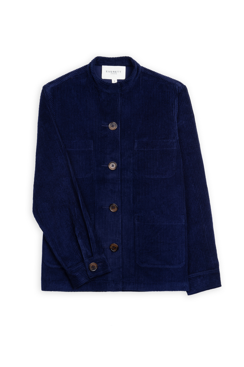 Ladies Blue Cord Utility Jacket