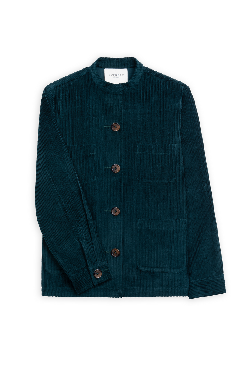 Ladies Green Cord Utility Jacket