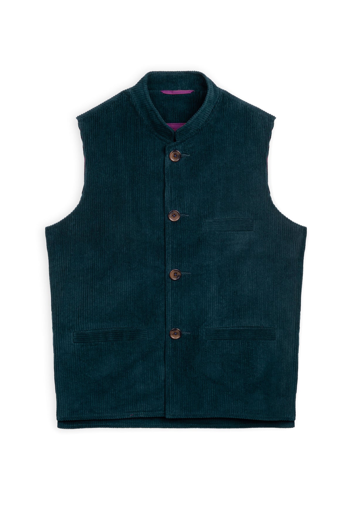 Men's Green Cord Waistcoat