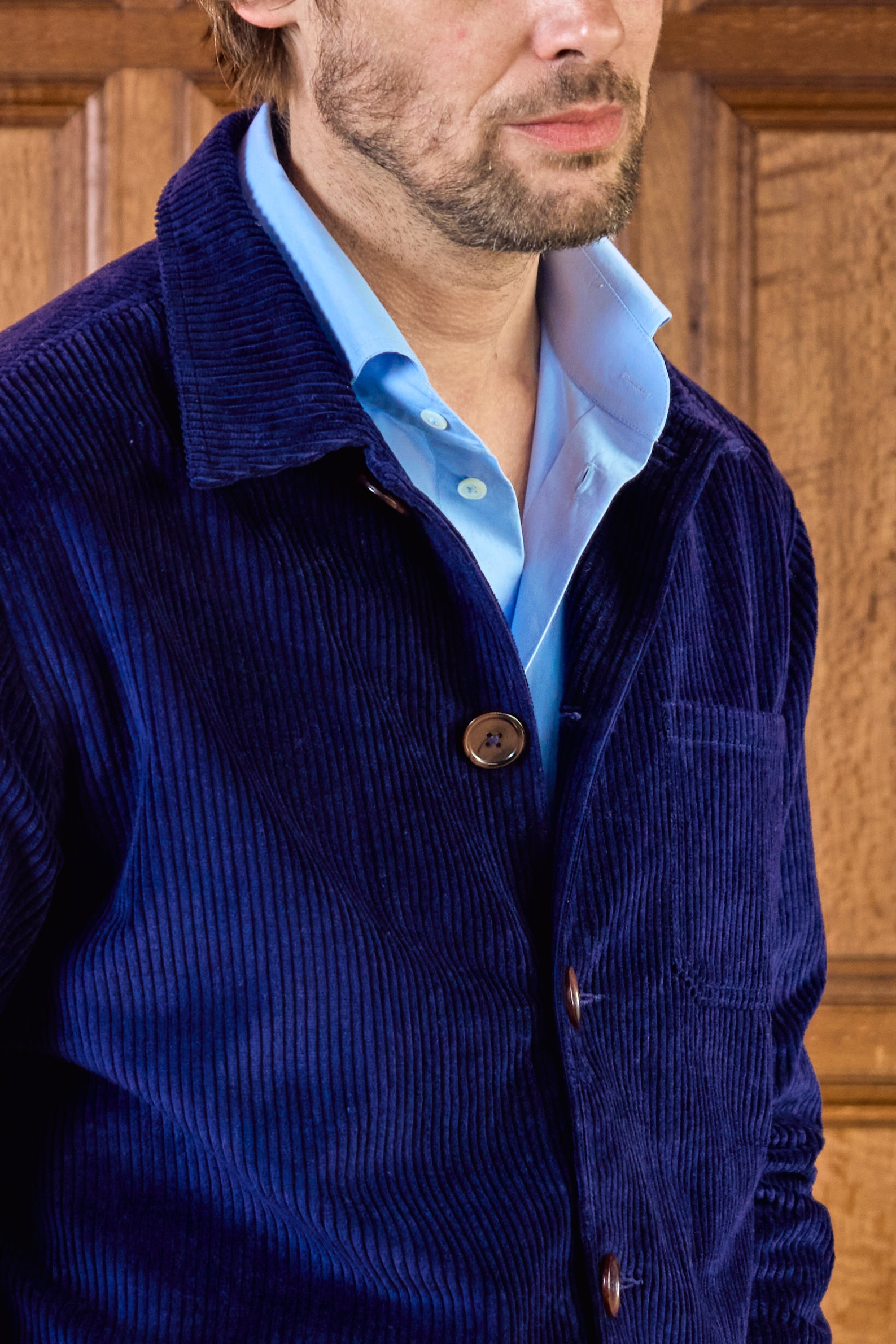 Men's Blue Cord Utility Jacket