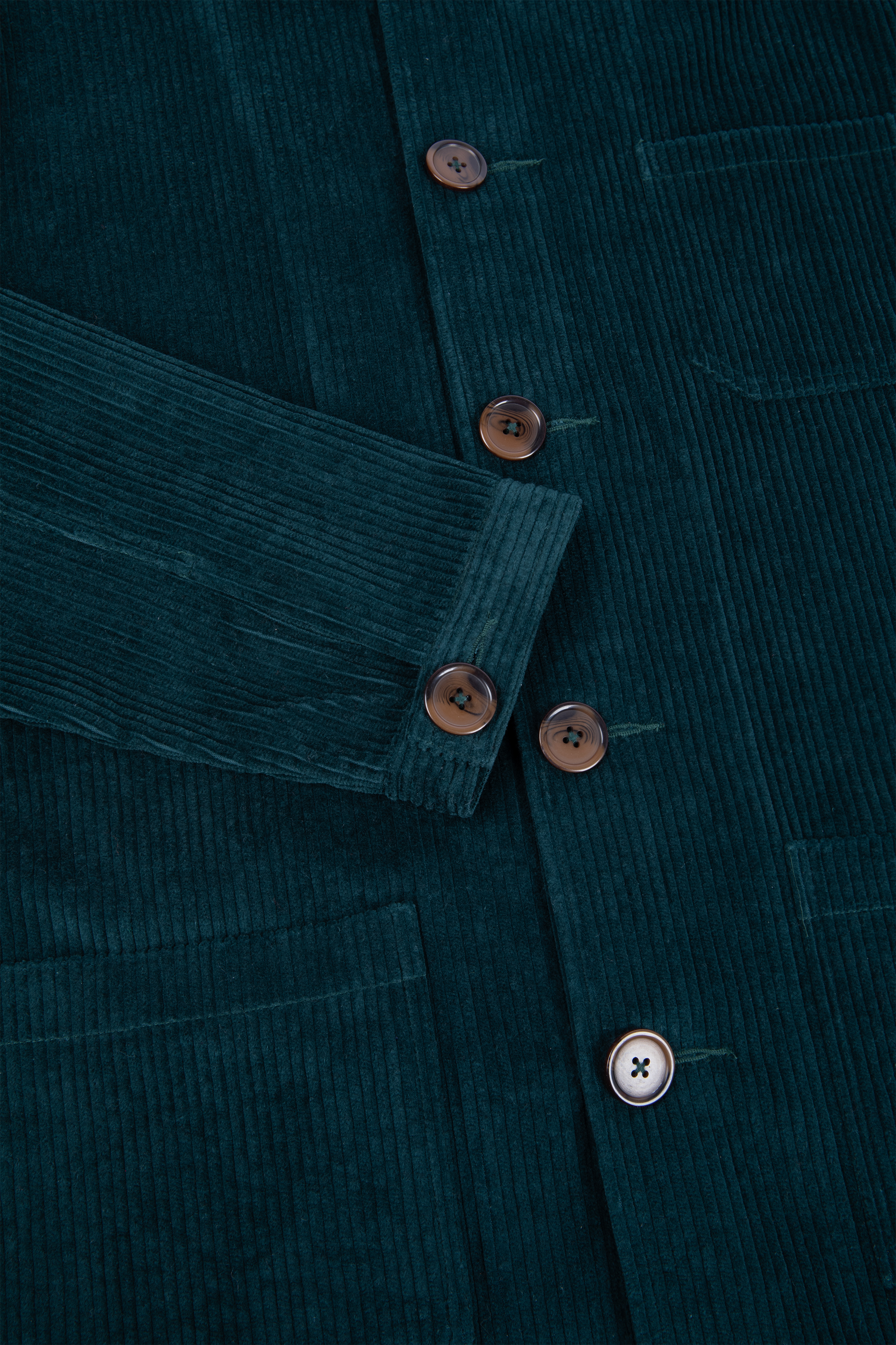Ladies Green Cord Utility Jacket