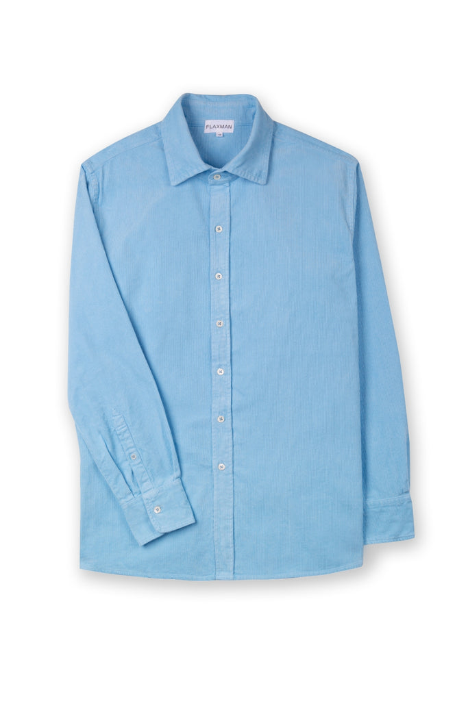 Buy Men's Cord Blue Shirts from Everett London UK online shop