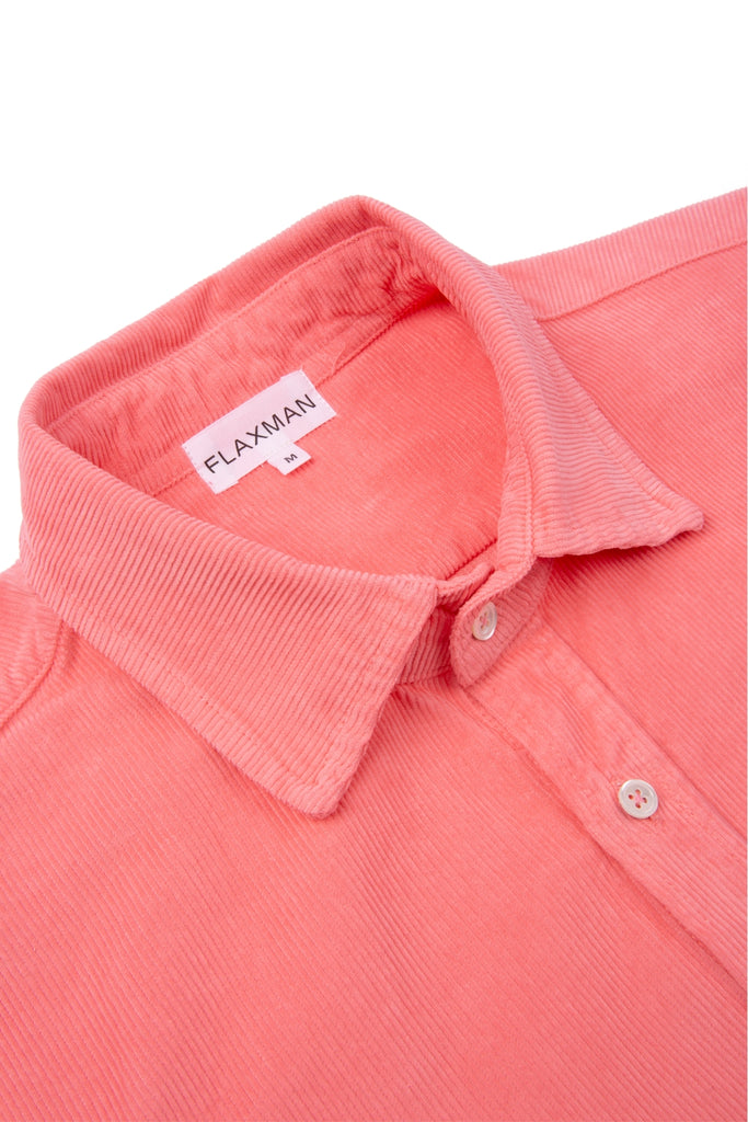 Buy Men's Cord Coral Shirts From Everett London UK