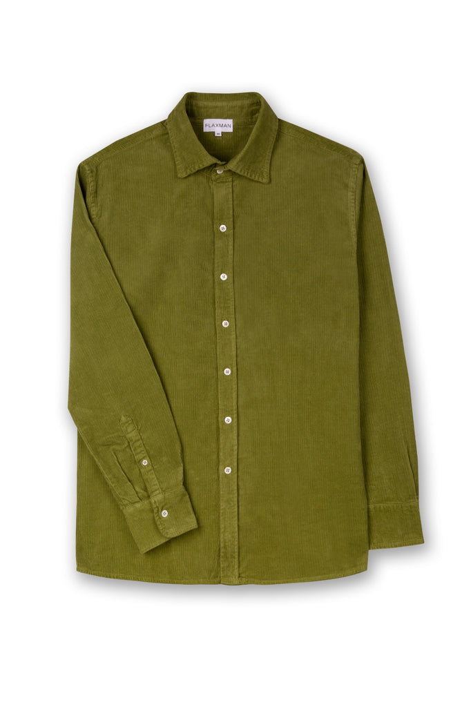 Buy Online Moss Green Cord Shirt UK