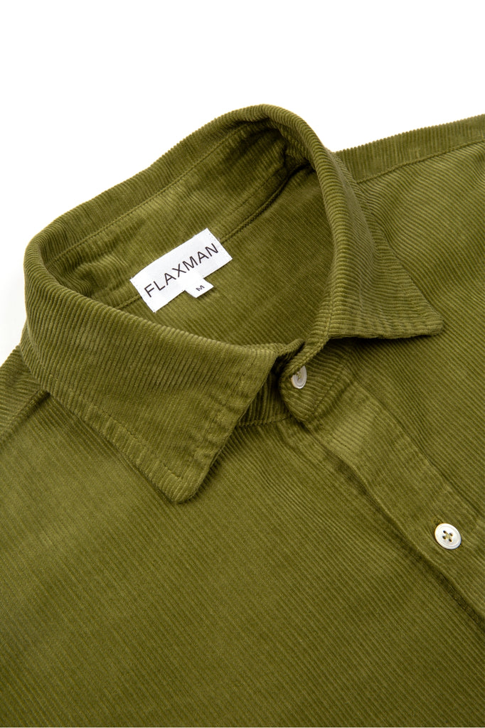 Buy Online Moss Green Cord Shirt UK