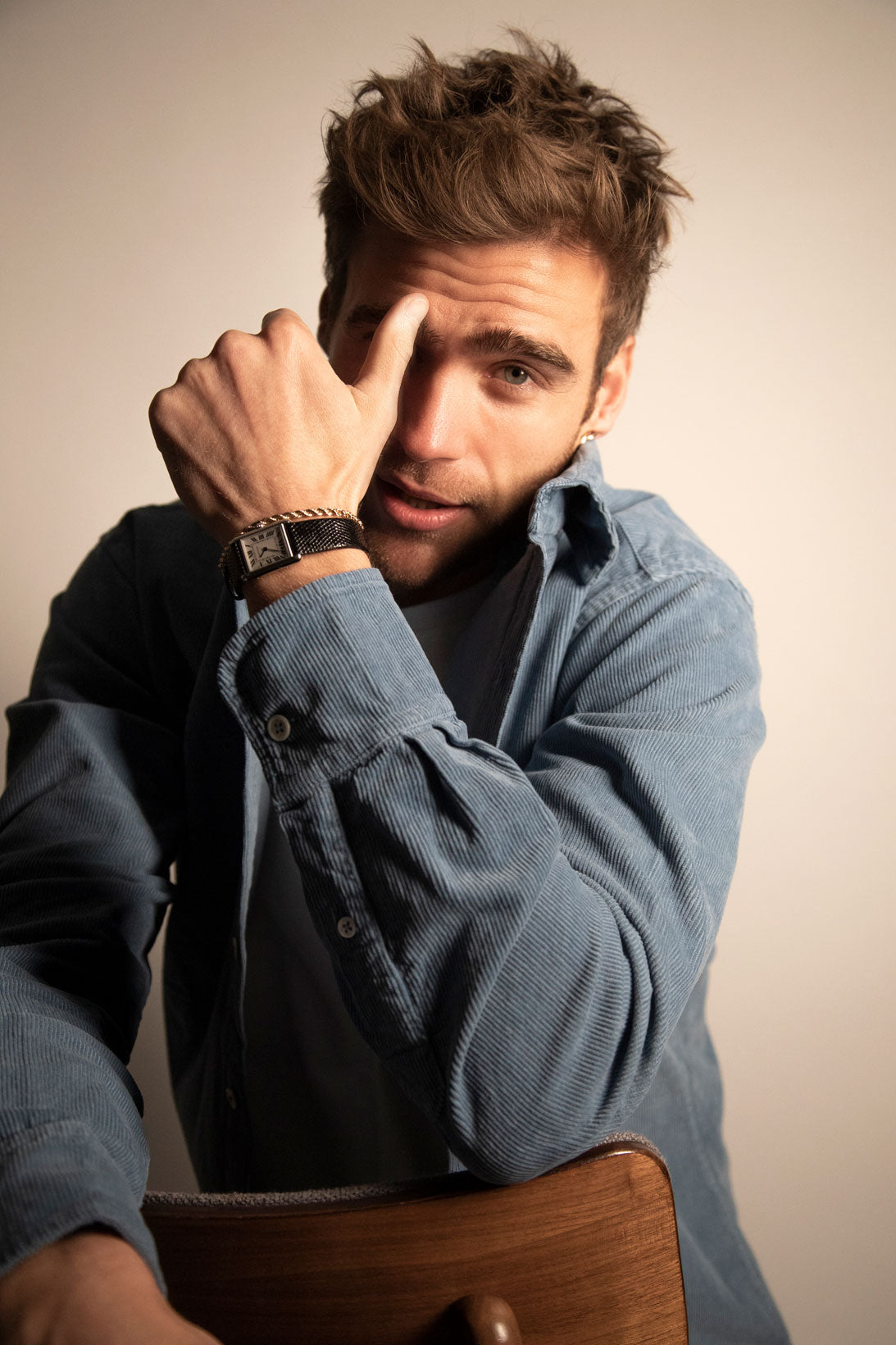 Dark Blue Cord Shirt