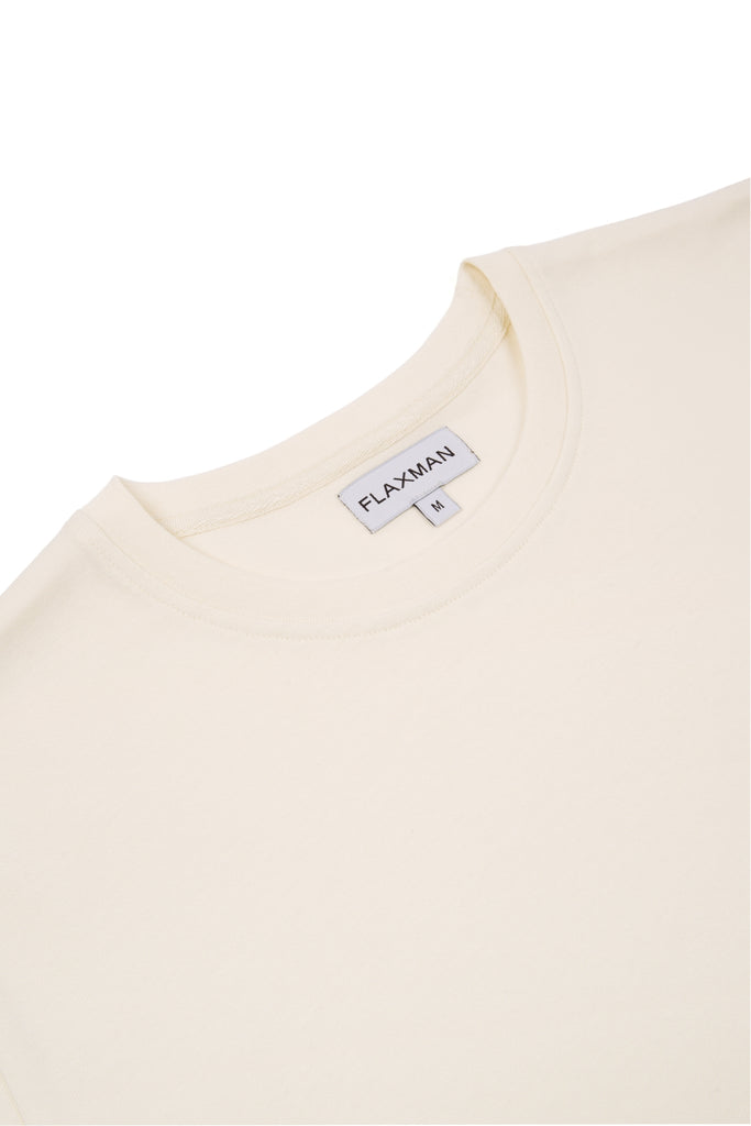 Organic cotton Cream T-Shirt for Men's In UK